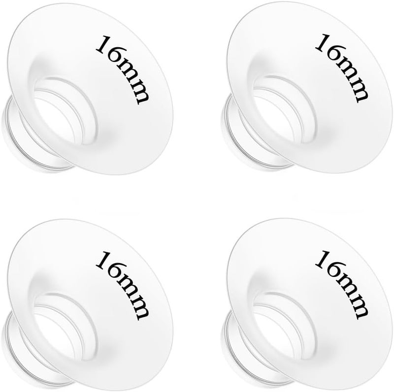 BDICOVE 4Pcs Flange Insert 16mm Compatible with Momcozy M5/M9/M6/V2 Pro/V2 pro/S12 Pro/S9 Pro/Spectra/Medela/eufy/Elvie/Lansinoh/Paruu P10 Breast Pump,and Most 24mm Shields - Image 1